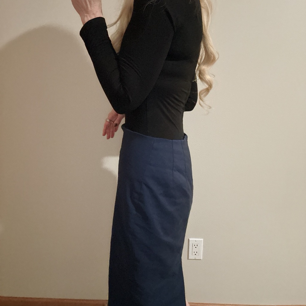 Express Navy Pencil Skirt